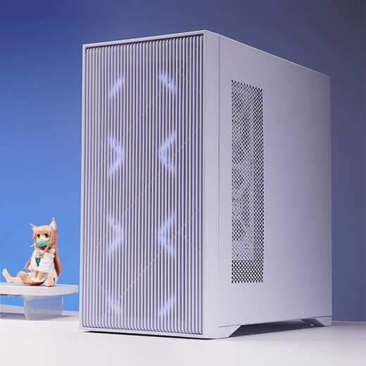 SAMA Capibara M1 PLUS weißes Computer-Matrix-Kühlgehäuse, großer Lufteinlass auf der Vorderseite/bis zu 12 Lüfterpositionen/360 Wasserkühlungspositionen/reservierte Typ-C-Löcher