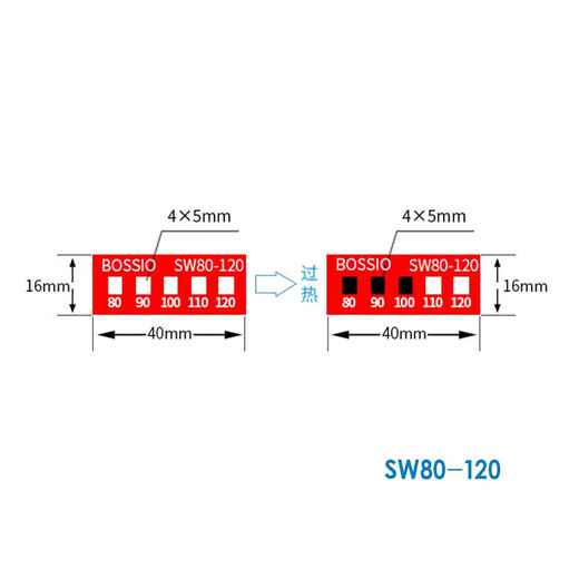 溥畔SWA-60不可逆测温纸变色示温贴片温度标签感温贴纸热敏试纸 SW-12035片/张
