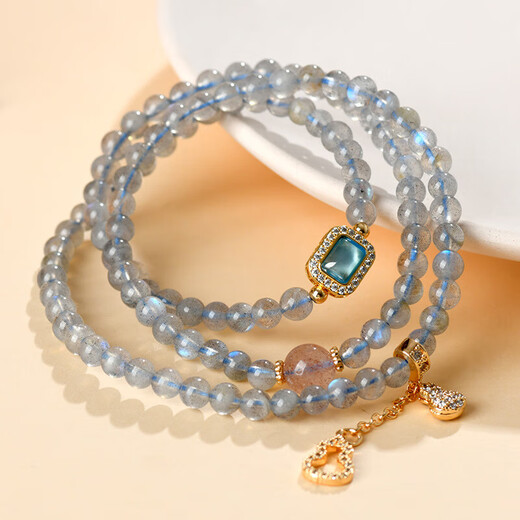 [Kristallproduktion und Verkaufsauswahl] Natürliche Kristall-Lace Stone Erdbeerkristallgrippe Drei-Kreis-Armband Armband Geburtstagsgeschenk Y1591 Lace Stone Drei-Kreis-Armband [Kunde]