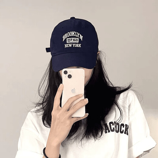 语森忆韩版刺绣帽子女百搭棒球帽男遮阳防晒帽显脸小鸭舌帽 3881大头围-咖啡 M (56-58cm)