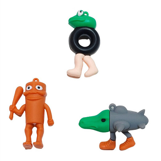 IGNB Foreign Ai Mountains and Seas TungTungSahur All Wooden Man Pendant AI Spoof Creative Toy Banana Orangutan [1] Many styles