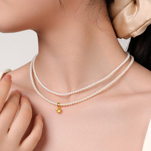 Daila 925 silver citrine pendant necklace perfect round flawless bright light 3-4mm freshwater pearl clavicle chain birthday gift