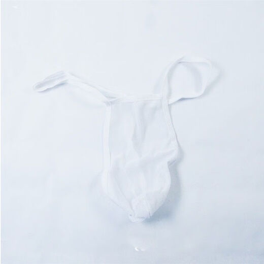 Half men's thong, sexy and hot, one thread, traceless, low waist, comfortable, naked, large size, European and American elastic underwear, new style, natural snowflake white, novices don't choose, L 120-140Jin Jin is equal to 0.5kg, suitable for wearing