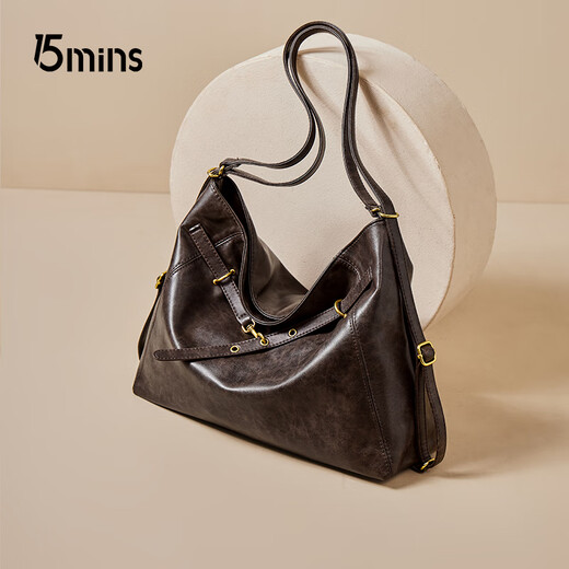 15MINS bag women's bag light luxury brand large capacity shoulder tote bag simple and versatile women's crossbody bag birthday gift
