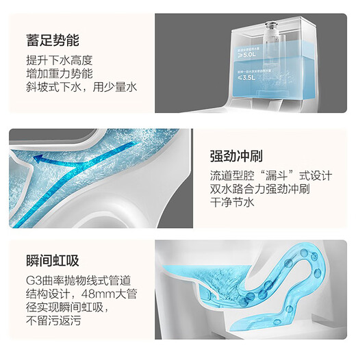 ArROW Toilet Bathroom Toilet Super Whirlpool Slow-down Silent Toilet Anti-odor Water Saving Toilet AE1205 400mm Pit Distance