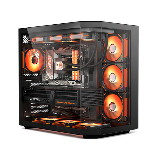 AMD Ryzen 7 9800X3D host RTX5080/5070TI/RX9070XT graphics card thousand frames e-sports game deep learning design desktop computer DIY assembly machine complete machine 6 9800X3D/RTX5080 16G
