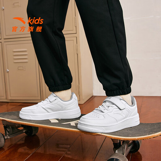 
Anta children's shoes, white shoes, children's sneakers, men and women's same style autumn new white low-top shoes, student casual shoes [Shop manager's recommendation] White/Mist gray 8088-4 (same style for men and women) 34 feet length about 21.5cm