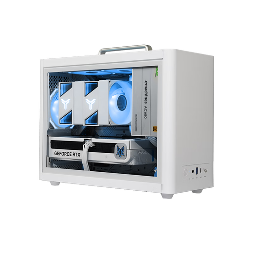 Renaissance ASUS I5 14600KF/RTX5060TI/12490F pure white high-end mini ITX portable desktop assembly computer host e-sports game live broadcast design DIY complete machine with six丨14600KF丨RTX5060TI 16G