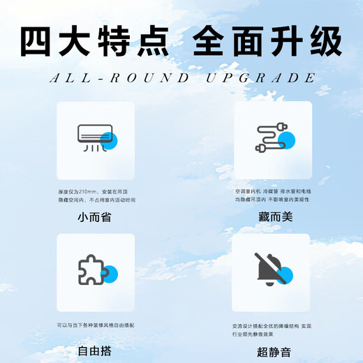 SFP German quality central air conditioner one to three four five household multi-connected commercial embedded first-level energy efficiency 5 HP first-level energy efficiency one to four single fan