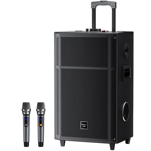 Newmine N528 15-inch square dance Bluetooth speaker high-power outdoor mobile portable trolley home karaoke high-volume wireless audio super long battery life dual microphone 15 speakers