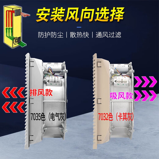 FKL6626D.230风扇及过滤器FK6626.300通风过滤网组 机柜防尘网罩 FKL6626D凸网组杏灰色 钣金开孔