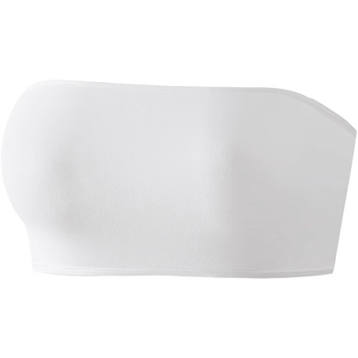Oein one-piece tube top anti-exposure underwear white chest-wrapped women's strapless vest dance special base for girls white one size (70-130Jin Jin equals 0.5 kg)