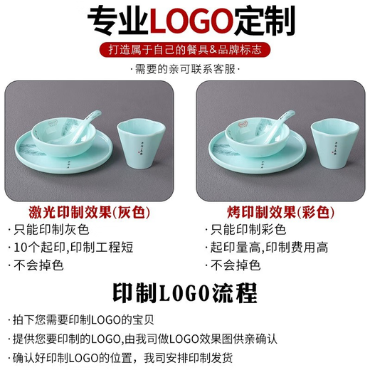 Yonghuan Hot Pot Restaurant Memmides Table Vérification Ensemble quatre pièces Hôtel Creative Restaurant Special Bowl Spoon Cuson Plastique Imitation Porcelaine 47 pouces Paisible Joy Little Bowl 12347