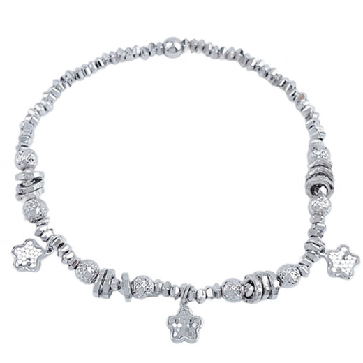 Lao Fengxiang pt950 platinum fish scale lucky five-petal flower coiled bracelet as a birthday gift for girlfriend and wife, platinum, about 11.6g