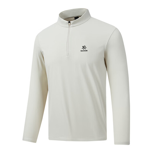 Kailash Mint Sweatshirt Men's Jacket Spring and Autumn Long Sleeve T-Shirt Solid Color Casual Style Half-Zip Bottoming Shirt Stand Collar Sports Top Black TS-772636 XL