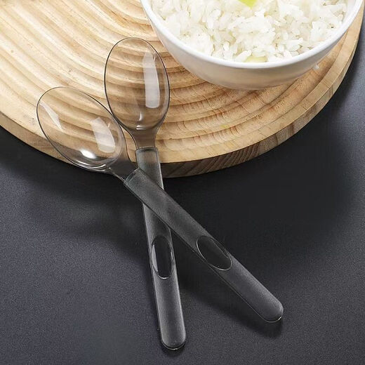 Food grade disposable American spoon thickened long handle light food commercial takeaway dessert spoon individually packaged 500 pieces individually packaged 12cm