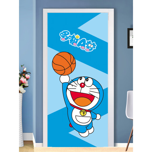 Io Doraemon Children's Bedroom Door Sticker Whole Auto-Adhesive Cartoon Decorative Sticker Wardrobe Renovation Wallpaper Wallpaper MT-3884 Small