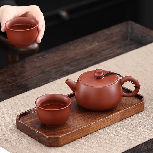 Yingqi Dahongpao Purple Clay Pot 200ml Large Mouth Single Teapot Teacup Handmade Household Kung Fu Teapot Dahongpao Nagou Pot (Safety Pack) 200ml