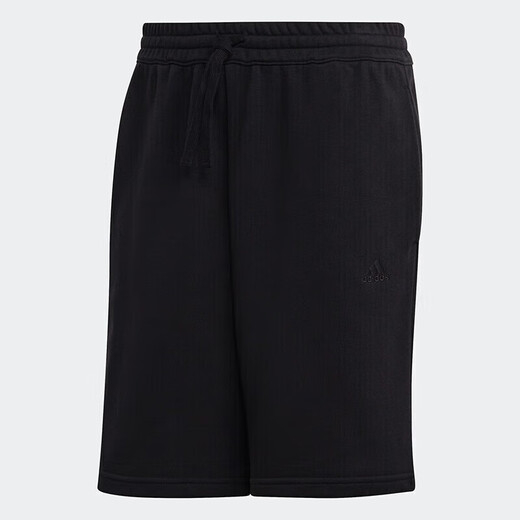 阿迪达斯 （adidas）运动裤男裤夏季新款休闲裤针织透气宽松五分裤短裤IC9756 IC9756黑色 2XL