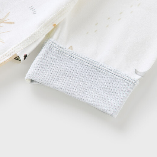 Tongtai (TONGTAI) baby jumpsuit spring and autumn pure cotton baby clothes newborn side-opening romper pajamas blue 73cm