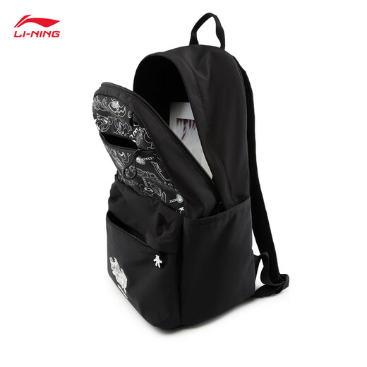 
Li Ning Disney Mickey Co-branded Backpack Men and Women 25 New Fashion Fashion Sports Backpack ABSV247 Black-1 F