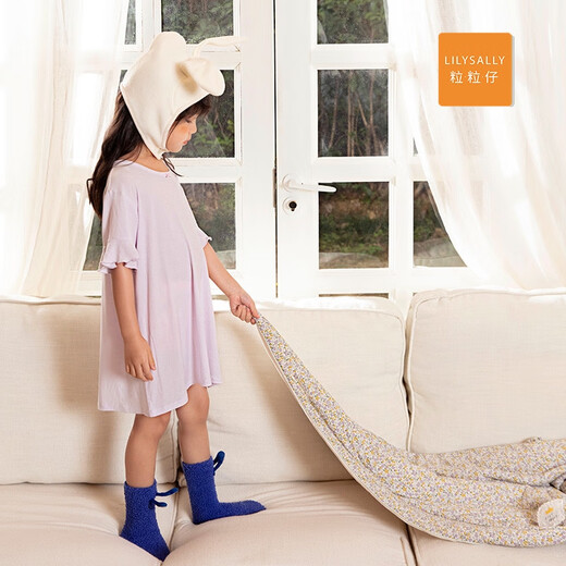 Lilizi Kinderheimkleidung 130g Prinzessin Grundschule Mädchen Pyjamas Modal Baumwollrock Mädchen Hauskleidung [Sonderpreis] FQ12593 Brave You-Mika Strip Kurzärärmelrock 165 Erwachsene Version McM-125jin [Jin gleich 0,5 kg]