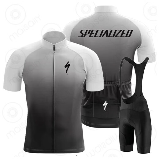 Lightning (SPIUTO) Gradient Cycling Suit 20m24 Men's Summer Cycling Suit Breathable Racing Sports Mountain Biking Black Suspender Short Sleeve Suit 1 M
