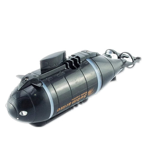 Mini-Fernbedienungs-U-Boot wasserdichte Simulation Fischtank Wireless Modell Ladestand Badespielzeug Kindergeschenke, Sechkanal Suspended Camouflage Schwarzes Atom-U-Boot-U-Boot Offizielle Standardkonfiguration