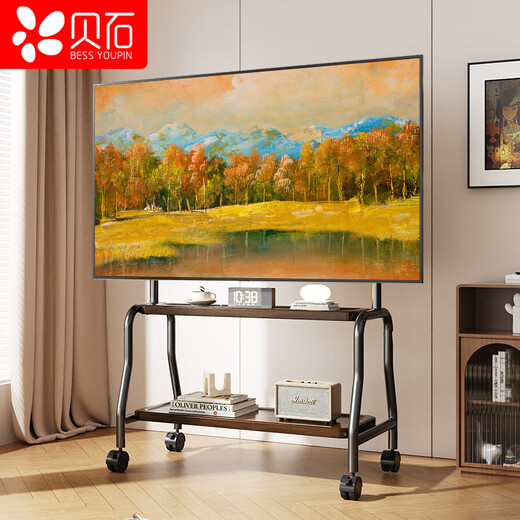 Beishi 32-75-inch TV stand universal floor-standing TV rack video conferencing display TV cart suitable for Xiaomi Hisense TCL Skyworth and other 55/65 inches