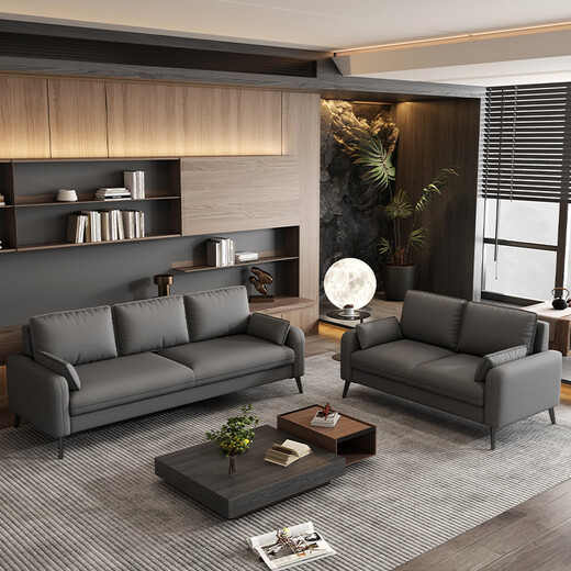 Luolaibao simple small apartment sofa bedroom sofa apartment hotel rental room seating area sofa small three-seat cat claw leather