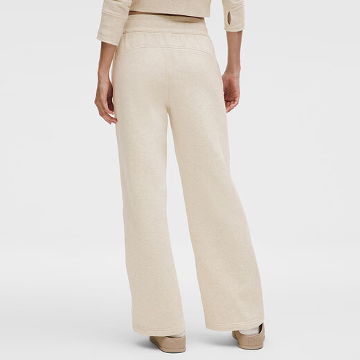 Lululemon丨Scuba women's mid-waist wide-leg sweatpants LW5GX9A variegated light ivory white S