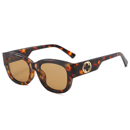 Chenyin Pengxuan Neue Mode Sonnenbrille für Frauen mit hochwertigem Sinn für lila-vorsichtige Internet-Promi-Straßenfotografie Retro European und American Oval Cross-Grate Ink Black Frame Grey Film