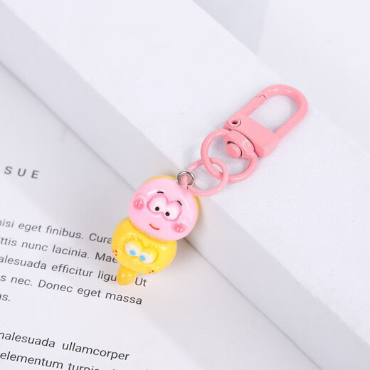 Schüler Keychain süße Cartoon Anhänger Girl Schoolbag Accessoires Geschenk bester Freund Schwamm Kopf