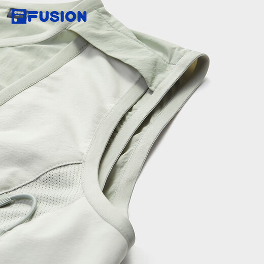 FILA FUSION赵露思同款|斐乐潮牌女装连衣裙2025秋新款时尚修身背心裙 冷白灰-GY M 165/84A/M