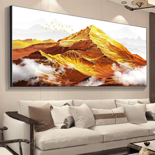Zoci Wohnzimmer Dekoration Gemälde leichte Luxus High-End-Gemälde Buddhistische Sonnenschein Rücken gegen Jinshan-Bettmalerei-Gemälde Büro zurück gegen CT-3524-Backed von Jinshan Gloss Glass Fertiger Produkt (95% der Kunden wählen 12