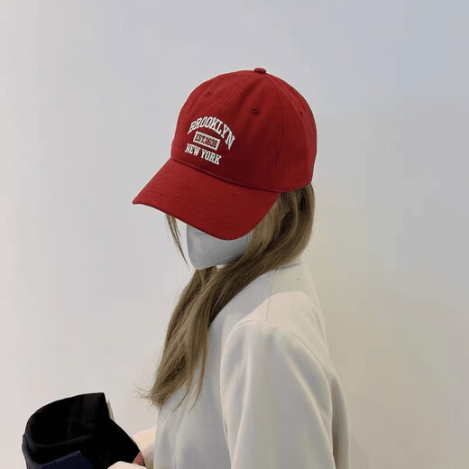 语森忆韩版刺绣帽子女百搭棒球帽男遮阳防晒帽显脸小鸭舌帽 3881大头围-咖啡 M (56-58cm)