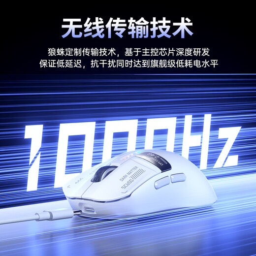 狼蛛（AULA）SC101/SC525无线蓝牙鼠标双模机甲 RGB炫光电竞游戏鼠标充电六档可调台式电脑笔记本办公鼠标无线 SC650轻量化 白色【无线蓝牙三模】RGB灯效