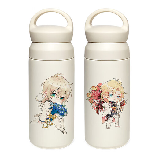 Chengliu Zeit und Raummalerei Reisender Peripheral Thermos Cup Cartoon Fan Ain Luo Xia Lu Chen Ye Xuan Silan Hand Cup tragbare Kaffeetasse 350 ml AA3883 Silan