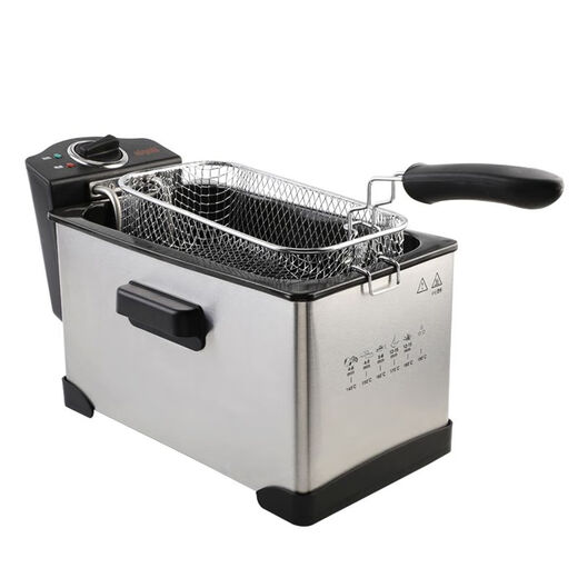 Aegri Electric Frey Fryer Commercy Householy Fryer Machine de papas fritas multifuncionales Gran capacidad Freidé Electric de 4.5L (7K120Ch1) Separación de control de temperatura cronometrada 0 cm