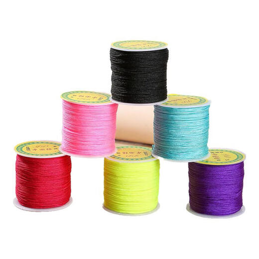 No. 72 jade wire 100 meters cord DIY hand-woven rope jewelry wire color Chinese knot red rope No. 72 jade wire red 1mm/100 meters