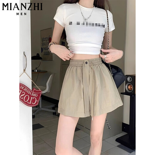 
Cotton-Zhiyi Ice Silk Quick-Drying Workwear Wide-Level Casual Shorts for Women in Summer Thin 2025 New Small Slim Clipper Pants 320 Gray [High Quality 18.5] L 100-115Jin [Jin equals 0.5 kg]