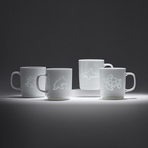 MUJI Linglong Porcelain Mug Water Cup Ceramic Cup Coffee Cup Tea Cup Manta Ray 530ml