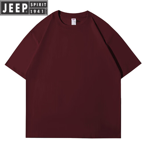 Jeep Spirit2025 Neues Modell für Männer und Frauen, reine kurzärmelige Kurzärmer kurzärmelig, lockeres, lässiges und modisches einfaches T-Shirt 694 Sky Blue M 80-115Jin [Jin ist 0,5 kg]