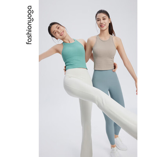 
Raft corega water drop beauty strap chest pad vest integrated woven quick-drying sleeveless fitness clothing yoga vest F14224 milk shake white S
