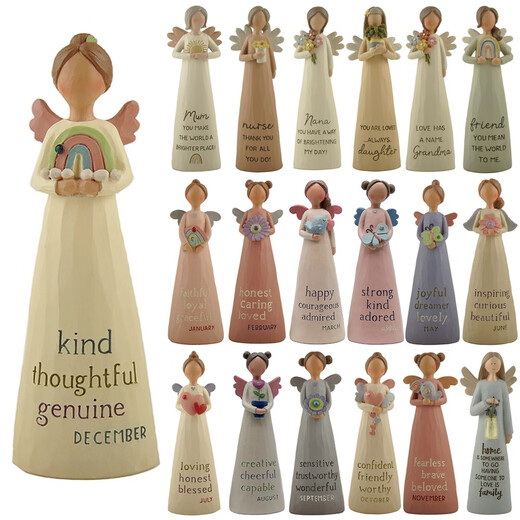 Jedes Stück hat eine besondere Bedeutung, origineller handgefertigter Charakter, niedliche Engel-Desktop-Dekoration, Heimoutfit, Geburtstagsgeschenk, Lotusfarbe 13586