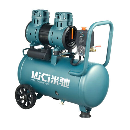 静音无油空压机气泵家用小型木工专用空气压缩机喷漆真石漆打气泵 铜1390w*2-50L 送配件