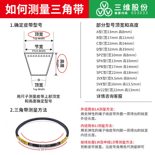 三维橡胶三角皮带B型3175到4500环形耐磨包布传动带抗静电同步带 三维B3886
