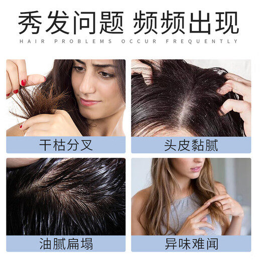 丝滑柔顺洗发水500ml 控油蓬松留香柔顺呵护头皮去屑洗头膏女 丝滑柔顺洗发水500ml