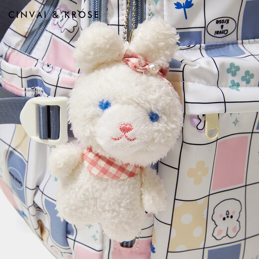Cinvaikrose Site officiel Small C / K Bags Bags Women's Bag Schoolbag Women's 2025 Nouveau sac à dos léger voyage grande capacité Sac à dos Blue Plaid