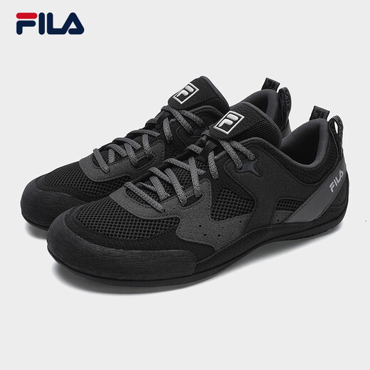 
FILA official men's shoes and sneakers 2025 autumn new colored stone shoes thin sole shoes casual shoes training shoes black/wrought iron grey-BF 42